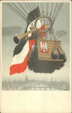 Frankfurt Aviation Festival Air Balloon Poster Art Luftschiffahrt Ausstellung