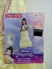 NEW Disney Princess Belle Deluxe Child Dress Up Halloween Costume M 7/8