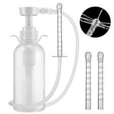 Enema Anal Vaginal Anal Cleaning Washer Douche Bottle Pump Pressure Kit 300ml