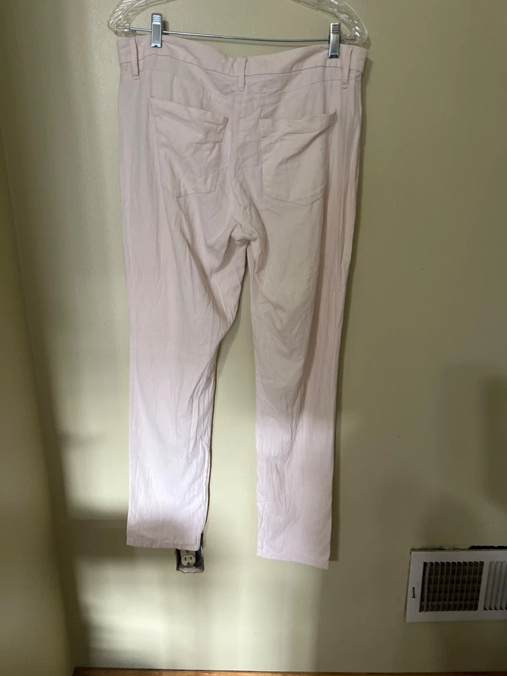 Pantalones Ann Taylor Loft Mezcla de Lino Talla 8T Playa Boho Lagenlook Lagom Foto 3 de 4