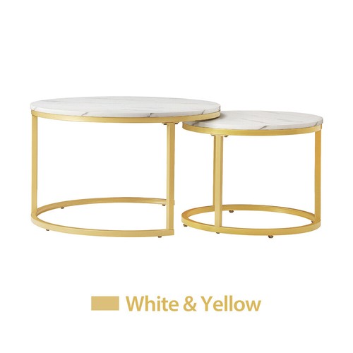 Set of 2 Coffee Table Industrial Nesting Centre Accent LivingRoom Apartment Desk - Picture 14 of 14