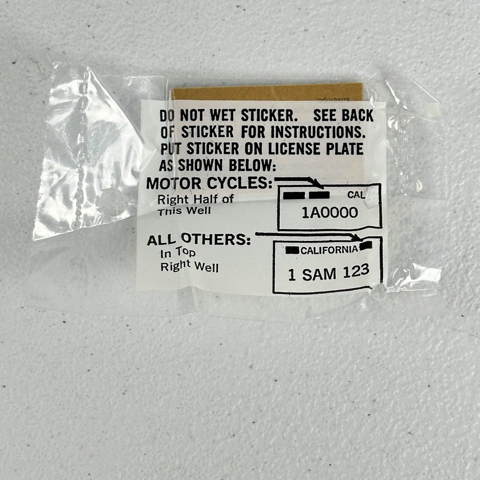 AUTHENTIC 1976 76 California License Plate Year Sticker TAG TAB DECAL