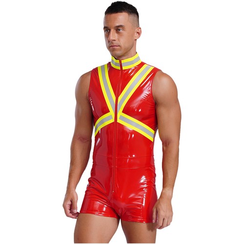 Mens Fire Guard Firefighting Day Plastic Helmet Jacket Pants And Belt Carnival - Picture 29 of 35