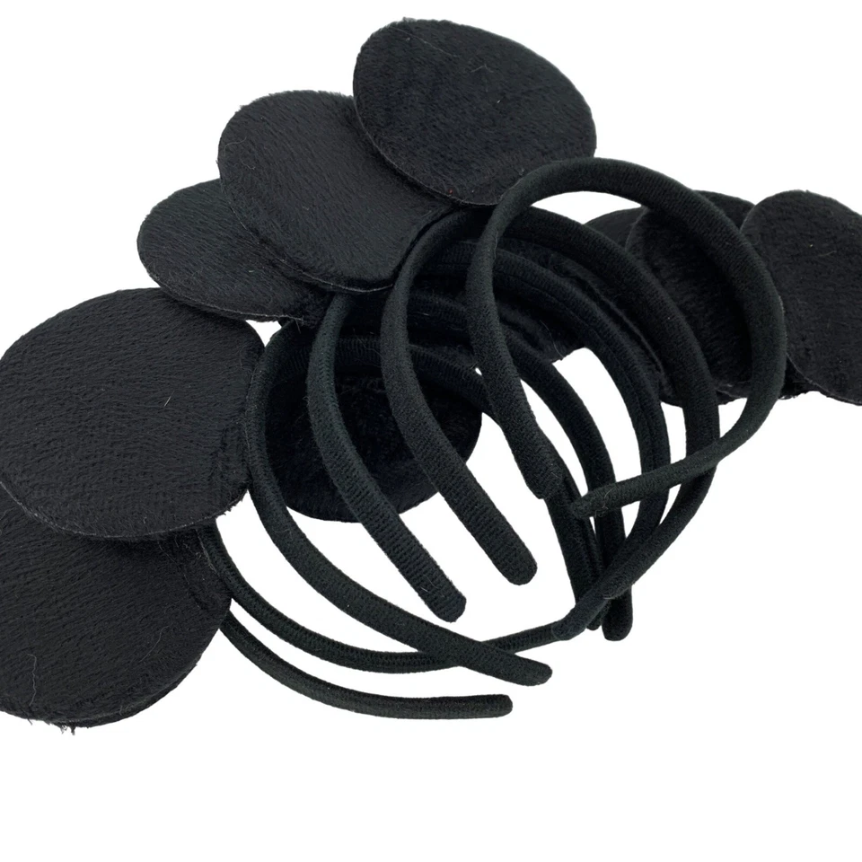 批量 7 件 鼠标耳朵 发带 成人或儿童 手工制作 黑色 派对服装 2649 — 第 2/4 张图片