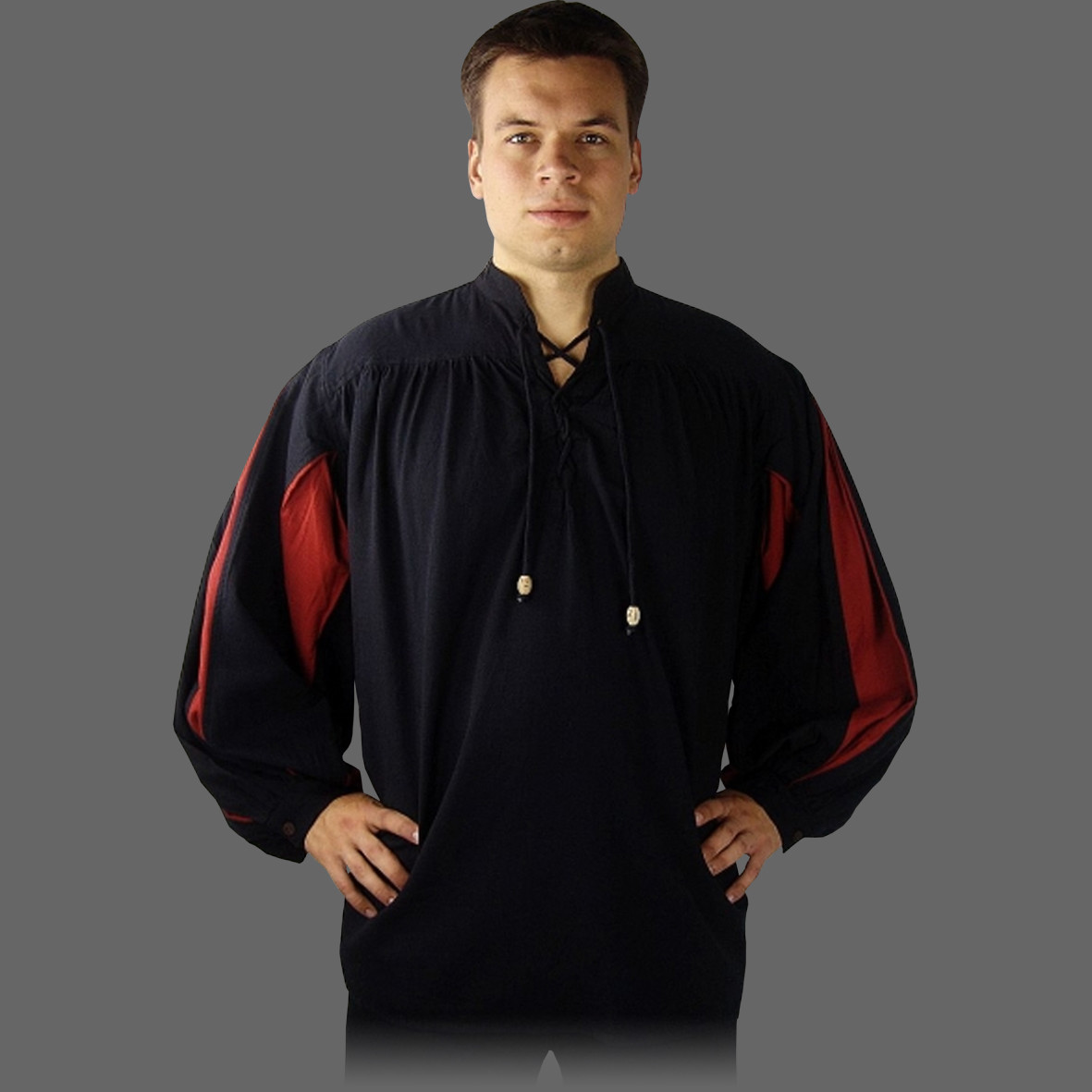 Mittelalter Hemd Für Jungen - Ritterhemd Mit Schnürung Für Halloween & Cosplay