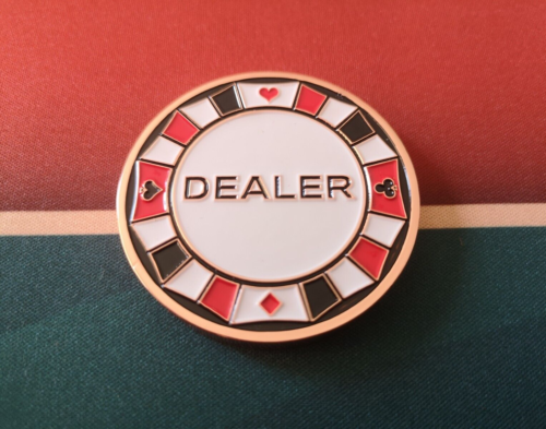 Metal Dealer Button Poker Dealer Button 50mm - Foto 1 di 4