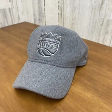 New Era Black Label Sacramento Kings Cap Hat Gray StrapBack Metal Accents