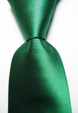 New Classic Checks Green JACQUARD WOVEN Silk Men's Tie Necktie