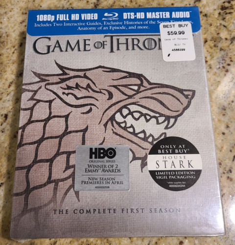Game of Thrones: The Complete First Season Blue Ray (DVD) 🗡 New Sealed