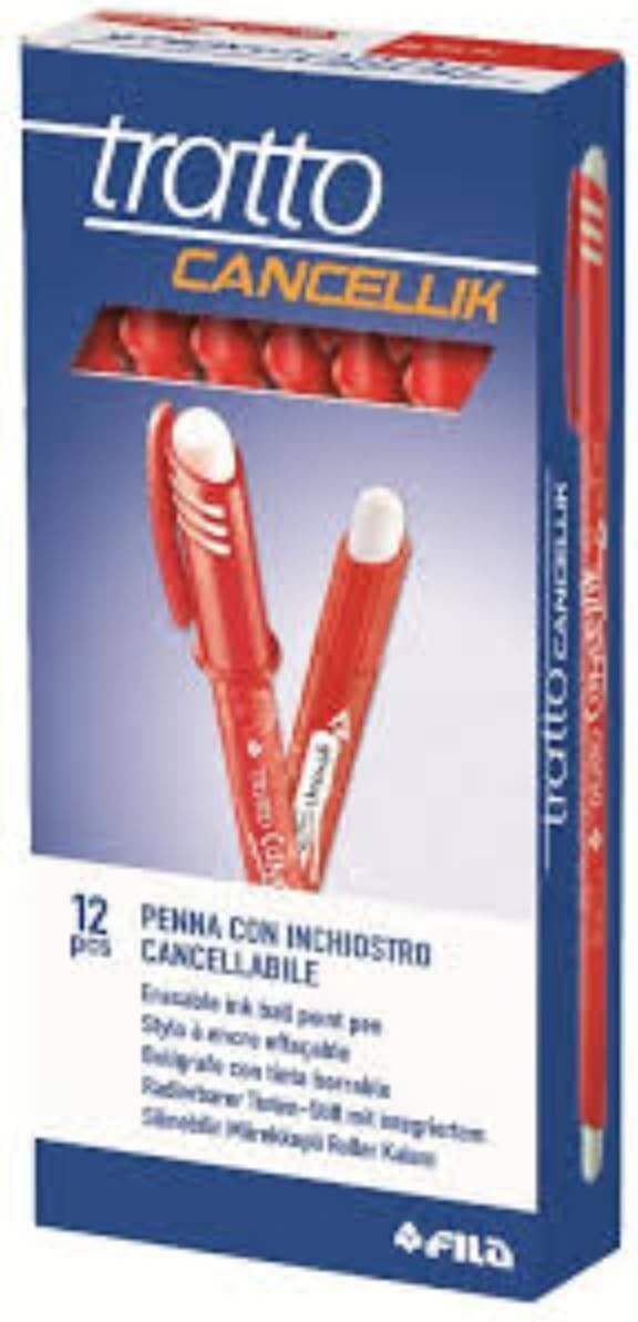 Tratto – Penna Tratto Cancellik Rosso 12 Pezzi Fila