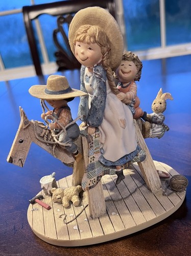2 SPECIAL FRIENDS "Sawhorse Ride”, Figurines, 2nd Edition, 1998, LANG & WISE