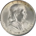 1951-S Franklin Half Dollar PCGS MS65 FBL Nice Eye Appeal Strong Strike