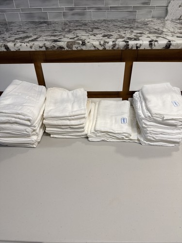 CURITY & Other Cloth Cotton Diapers Vintage Blue Stamp Reusable Baby Lot 33 Pc.
