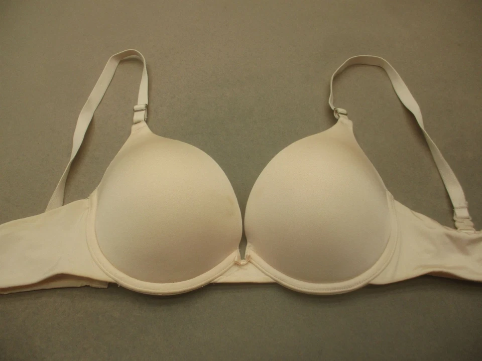 Sujetador push-up 36B Lily Of France beige acolchado con aros cierre trasero 7H Foto 2 de 4