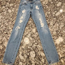 Aeropostale Women's Size 2 Reg High Rise Jeggings Distressed