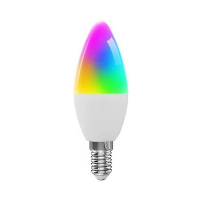 Tuya E14  Bulb Dimmbare Fünf-Wege-Spiral-Kerzenbirne WiFi RGB-Birne Fernbed6375