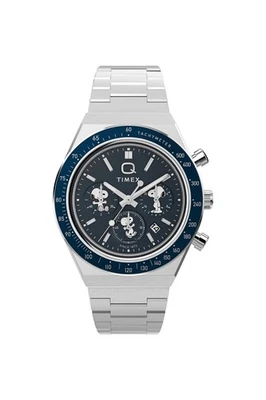 Orologio Timex Q Gents x Peanuts® Cronografo Bracciale Acciaio Inox TW2Y45300