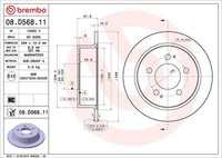 2X Bremsscheibe Prime Line - UV Coated Brembo 08.D568.11 FüR Ssangyong Kyron 2 1