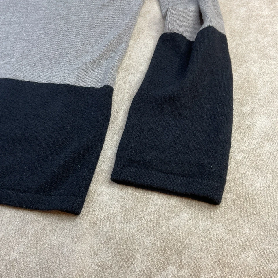 Peck & Peck Cashmere Sweater 2-Ply Cozy 2 Pockets Preppy Color Block Women Sz M - Image 4 of 4