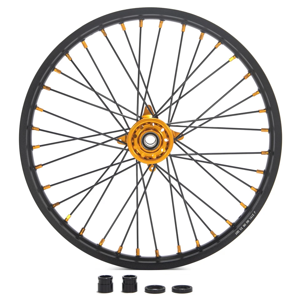 For Suzuki RMZ 21"/19" CNC Spoked Wheels Gold Hubs Kit RMZ250 07-24 RMZ450 05-24 Foto 3 de 4