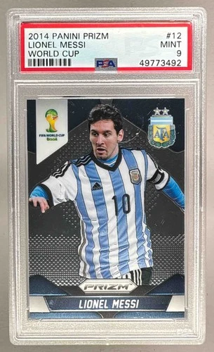 49773492 Lionel Messi 2014 Panini Prizm FIFA World Cup Brazil #12 PSA 9
