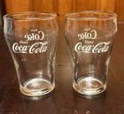 Vintage Coca-Cola Glasses Clear Small Set of 2 Collectible Coke