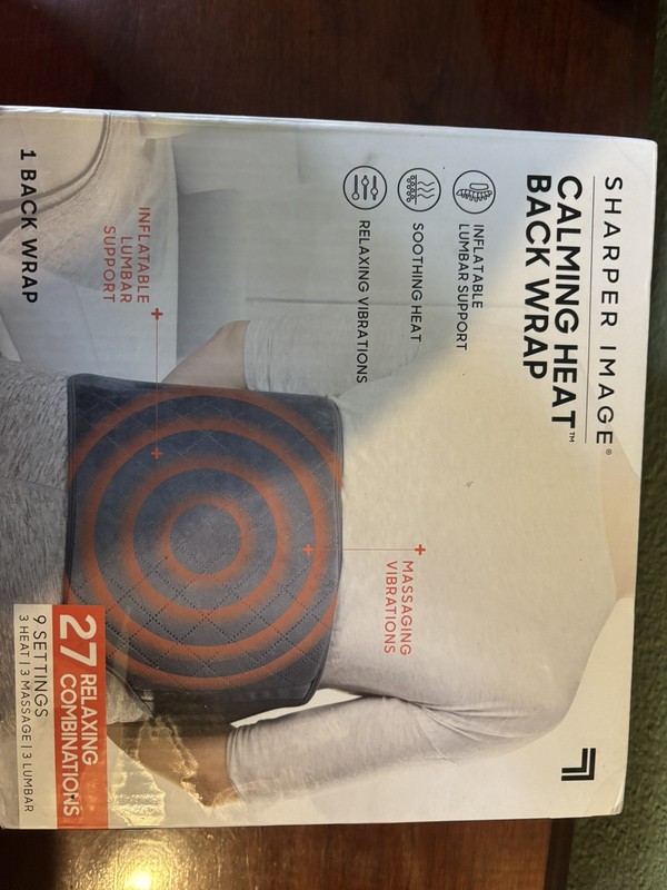 Sharper Image Calming Heat Back Wrap 27 Relaxing Combinations - New & Sealed