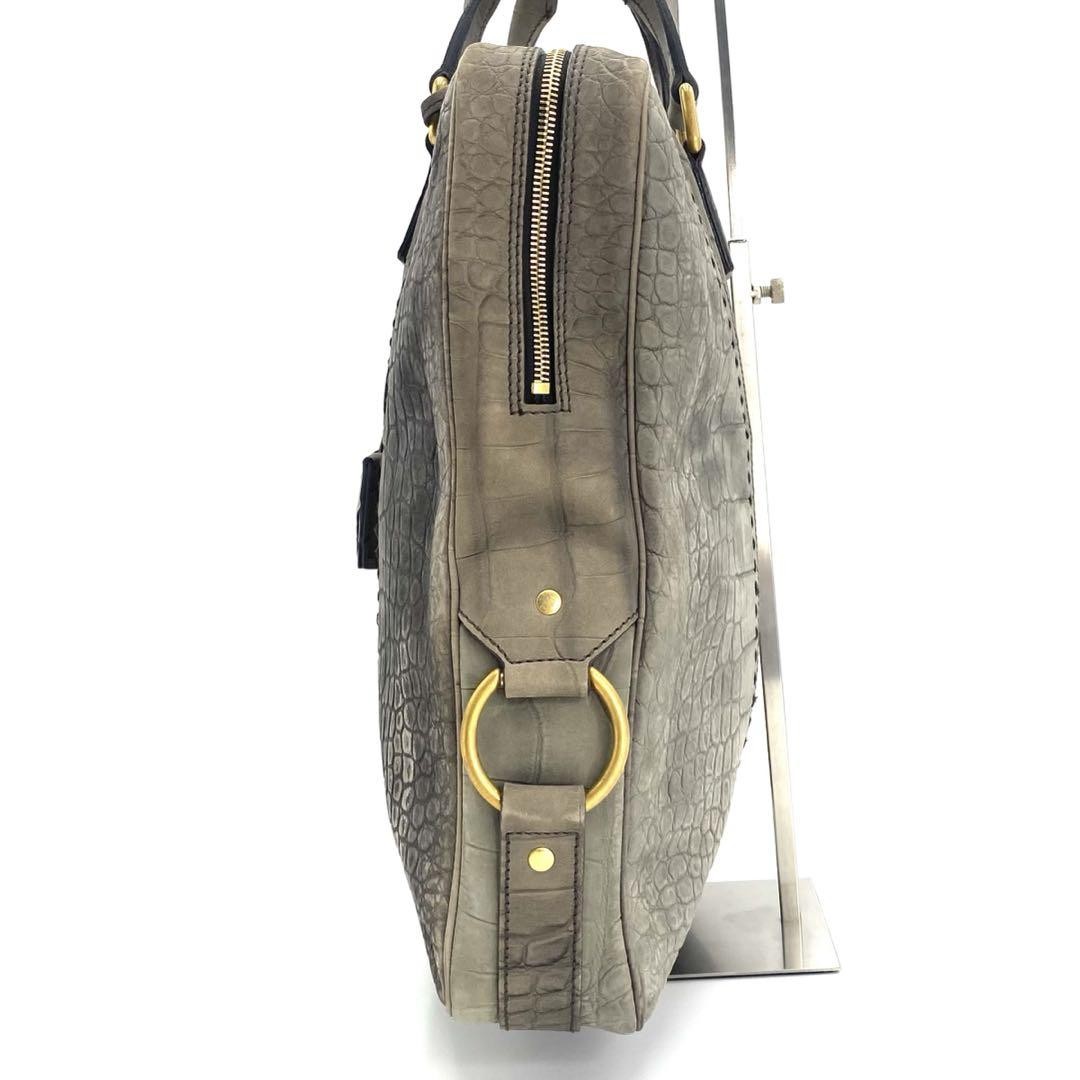 Borsa tote Ysl Saint Laurent in pelle con logo vintage Musa