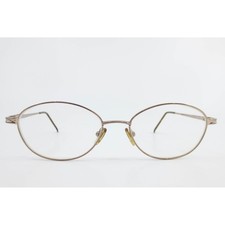 Linda Evans 284 TAN Eyeglasses Sans Pareil Inc Oval Metal Frames 53-17-135 37236