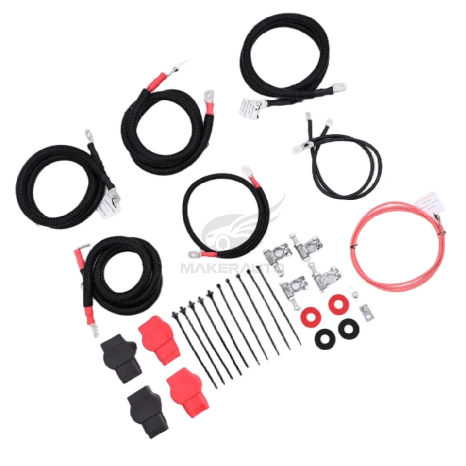 7.3L Diesel Battery Cables Kit For 1999-2003 Ford Superduty F250/F350/Excursion Foto 4 de 4