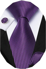 Mens Paisley Striped Tie WOVEN Necktie for Men and Handkerchief Cufflinks Set We