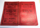 Lot of 2 Vintage THE FARMERS DIARY & ACCOUNT BOOK for 1934 & 1935