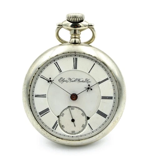 Antique Elgin Model 5 15J 18S Grade 116 55mm Open Face Pocket Watch #WB4052-3