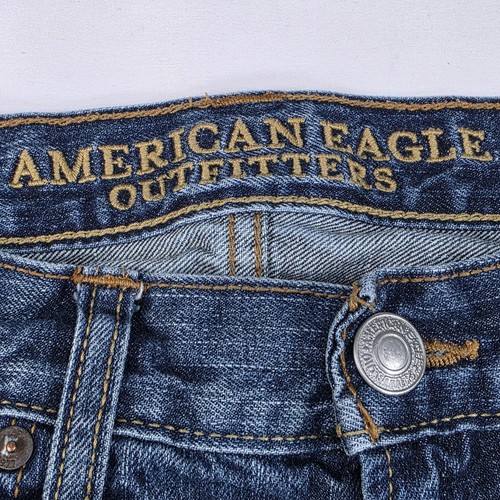 American Eagle Jeans Herren 31x30 blau Slim Straight Denim klassisch 100% Baumwolle AEO - Bild 4 von 21