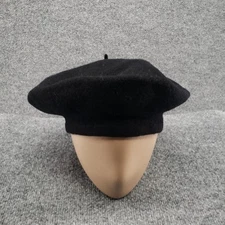 NEW Dorfman Pacific Co. Beret Hat One Size Black Pacific Newsboy Wool