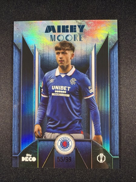 Mikey Moore /99 Topps Deco Europa League Current Stars Rangers FC