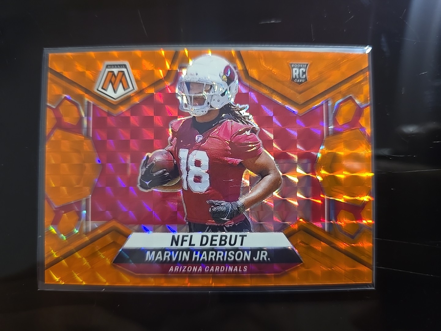 🔥 2024 Mosaic  NFL Debut Marvin Harrison Jr. #283 Orange Mosaic Prizm /199 🔥