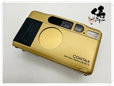 *TESTED!ALL WORKS* CONTAX T2 GOLD POINT & SHOOT FILM CAMERA & SONNAR 38MM F2.8