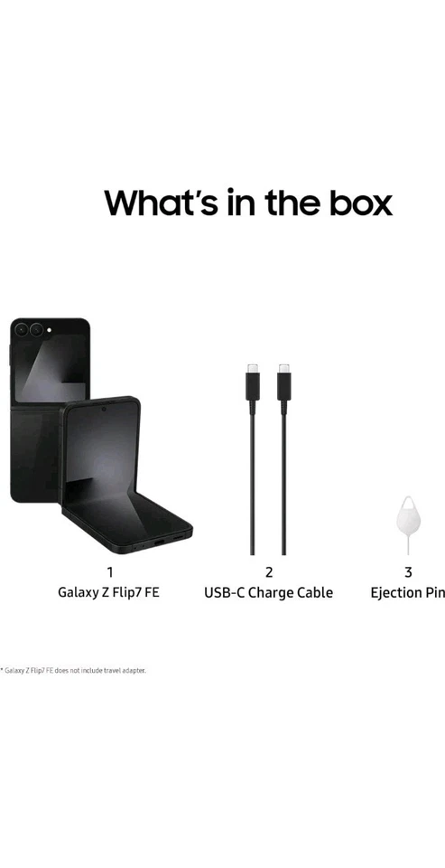 Samsung Galaxy Z Flip7 FE 5G 256GB Black - (Unlocked) (Dual Sim) - UK Model BNIB - Image 3 of 4