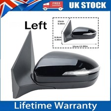 Left Passenger Heated Power Fold Black Wing Mirror Fit Hyundai i20 MK2 2015-2020