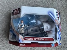Hasbro Star Wars The Clone Wars Freeco Speeder W Obi-Wan Kenobi 2009