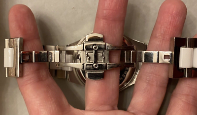 HILDAGO Watch, Ceramic-Stainless Steel-Diamonique CZ Bezel  display picture 2