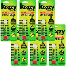 Pack of 6 New Instant Krazy Glue All Purpose Tube 0.07-Ounce