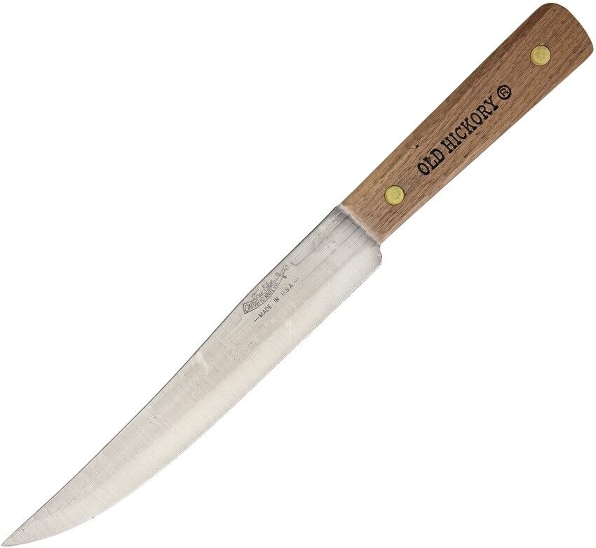 Old Hickory Slicer Kitchen 2nd Knife 8¼ Carbon Steel Full Tang Blade Wood Handle
