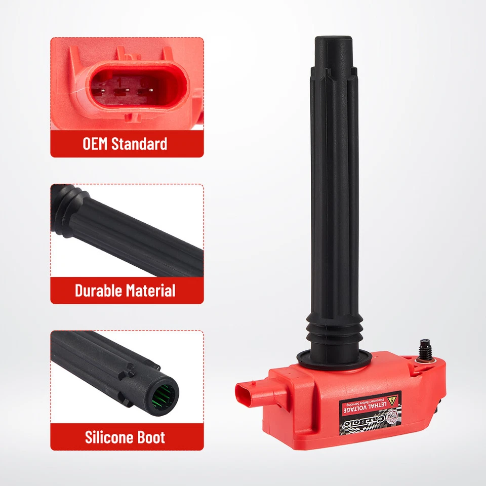 6 Ignition Coil + 6 Spark Plug for 3.6L 2016-2021 Chrysler Dodge Jeep Ram UF807 - Image 3 of 4