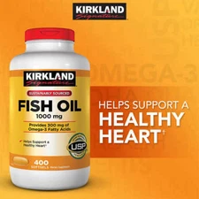 Kirkland Signature Omega-3 Fish Oil 1000 mg 400 ct softgels (EXP 01/2026)