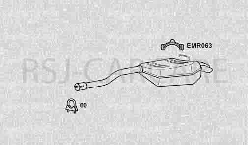 Klarius SK87M Exhaust Rear Box OCTAVIA 2.0TDI           04>