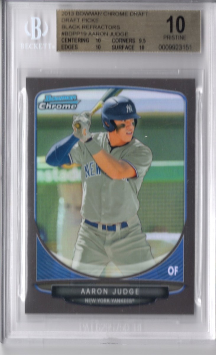 BGS 10 AARON JUDGE 2013 Bowman Chrome BLACK REFRACTOR/35 Rookie
