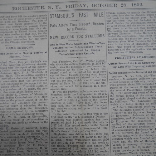 1892 Rochester Democrat Chronicle Newspaper NY Benjamin Harrison Stamboul Votes - Picture 5 of 11