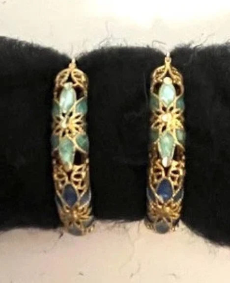 Mia Fiore Dyadema Italia 18KT chapado en oro relleno esmaltado Foto 3 de 4